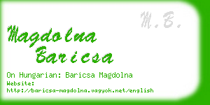 magdolna baricsa business card